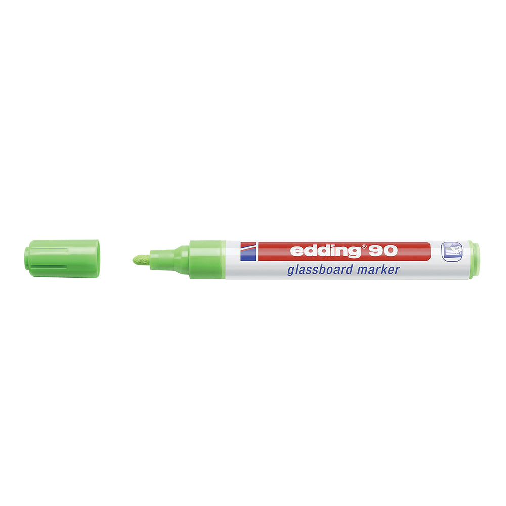 Marker Edding 90 pentru suprafete din sticla, varf 2-3 mm, verde deschis Marker Edding 90 pentru suprafete din sticla, varf 2-3 mm, verde deschis